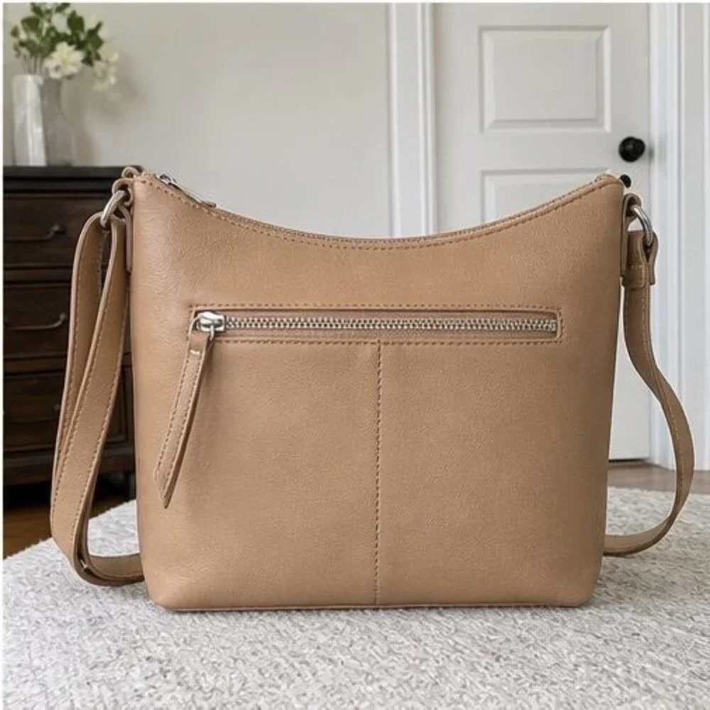 Gray Vegan Leather Bag